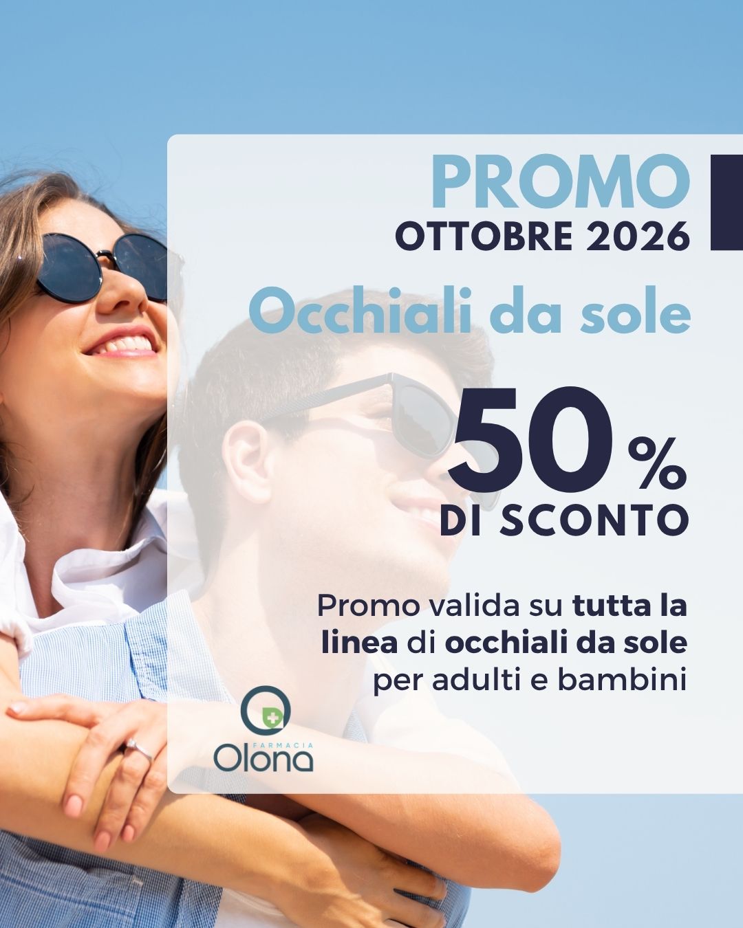 ottobre 2026 promo OCCHIALI DA SOLE farmacia olona